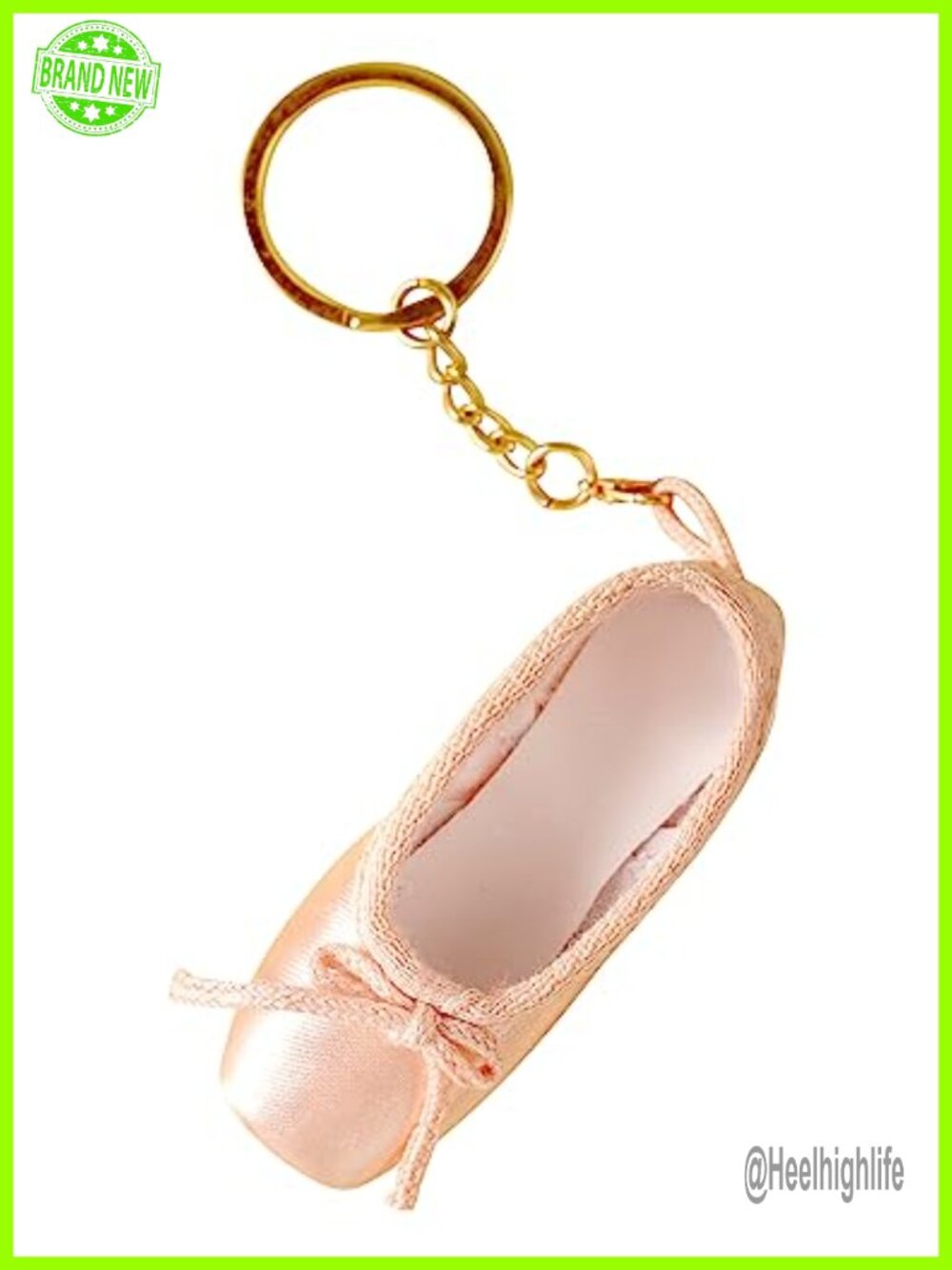 Ballet Shoe Keychain Silk Metal Dancer Gift Backpack Charm